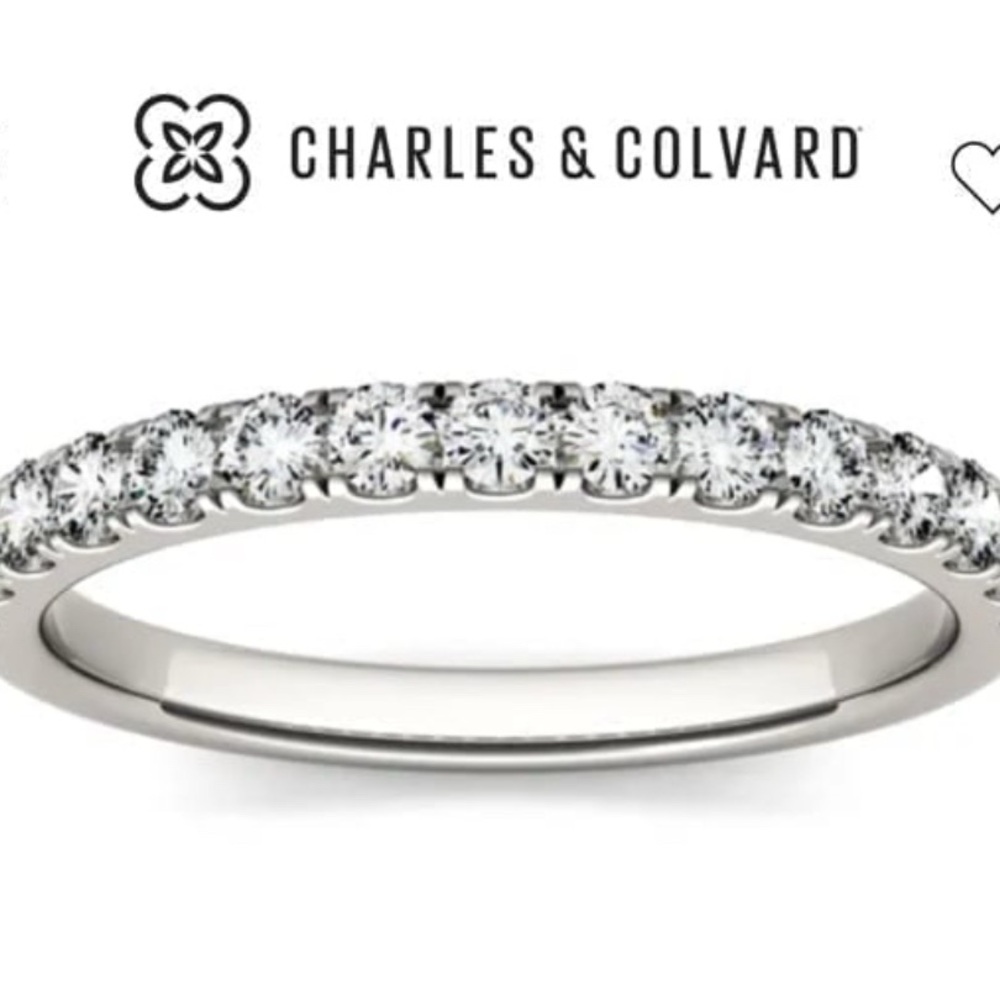 SOLD .38ct Forever One Moissanite 14kt Gold Ring Charles & Colvard w/box & cert